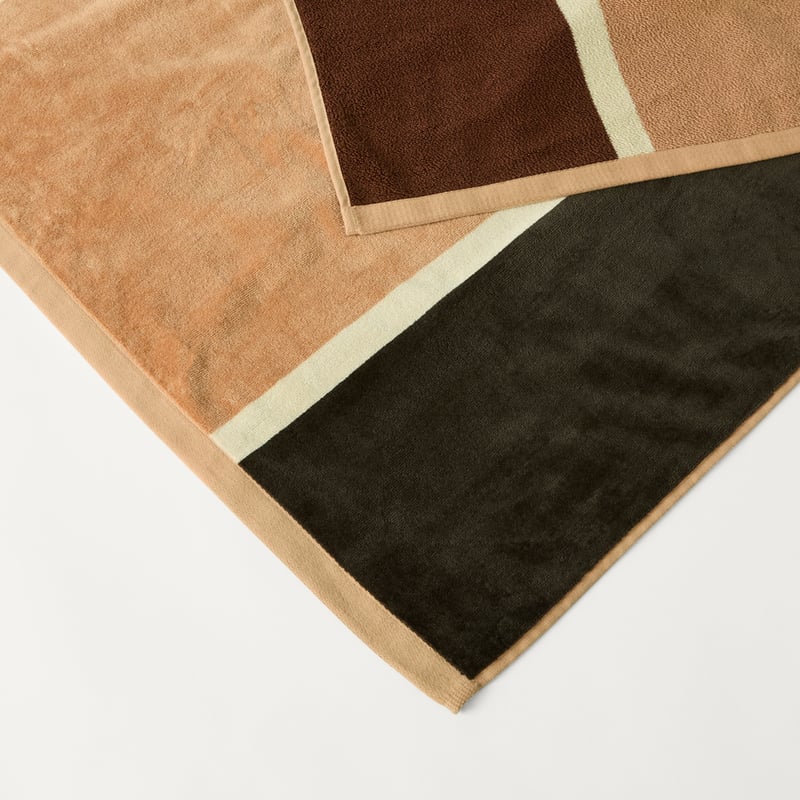 Narooma Chocolate & Multi Luxe Velour Beach Towel