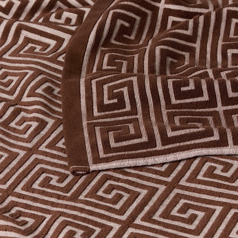 Terry Chocolate Trinity Textured Beach Towel
