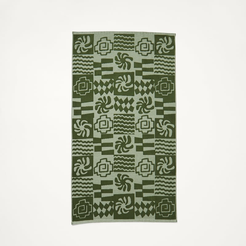 Kiama Chive Terry Textured Beach Towel