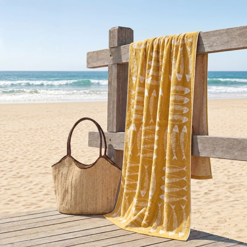 Coolum Spice Terry Textured Beach Towel