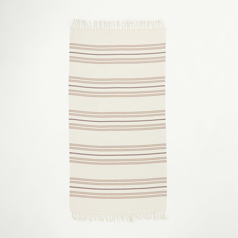 European Collection Natural Peshtemal Beach Towel