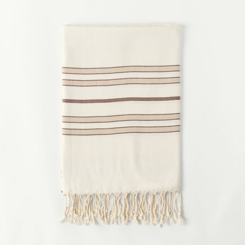 European Collection Natural Peshtemal Beach Towel
