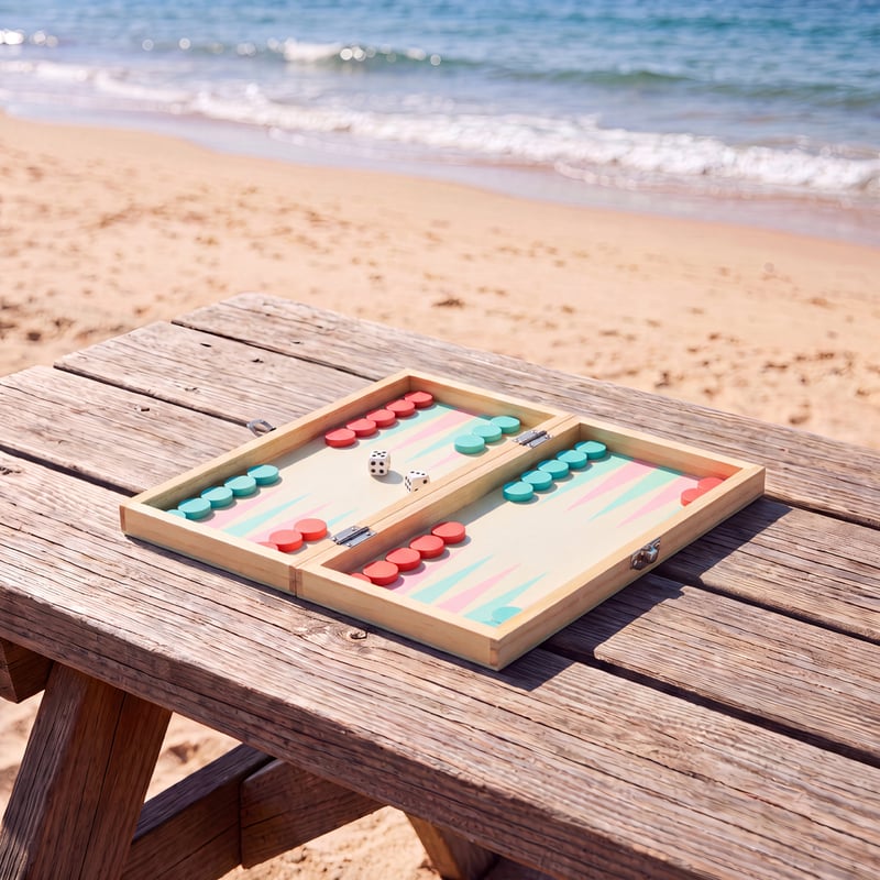 Summer Games Aqua & Pink 3 in 1 Board Games