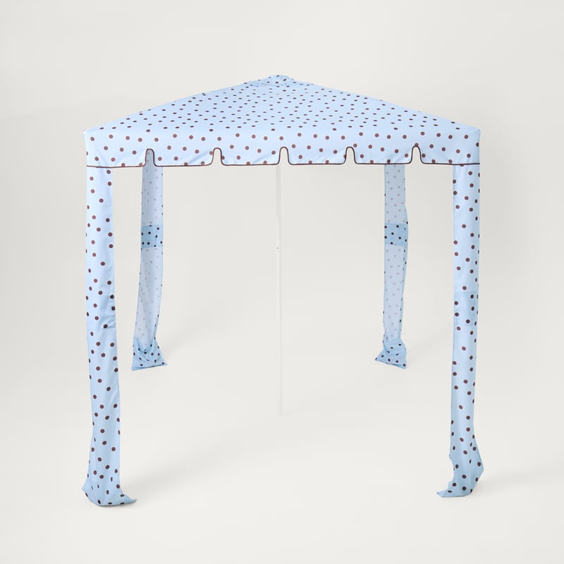 Polkadot Blue & Chocolate Beach Cabana