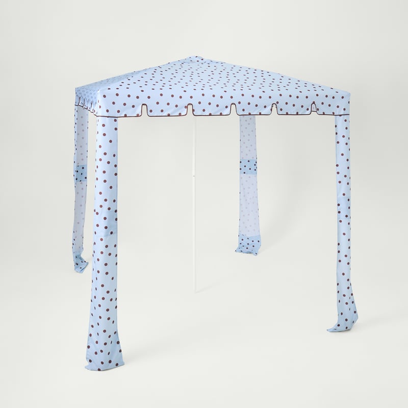 Polkadot Blue & Chocolate Beach Cabana