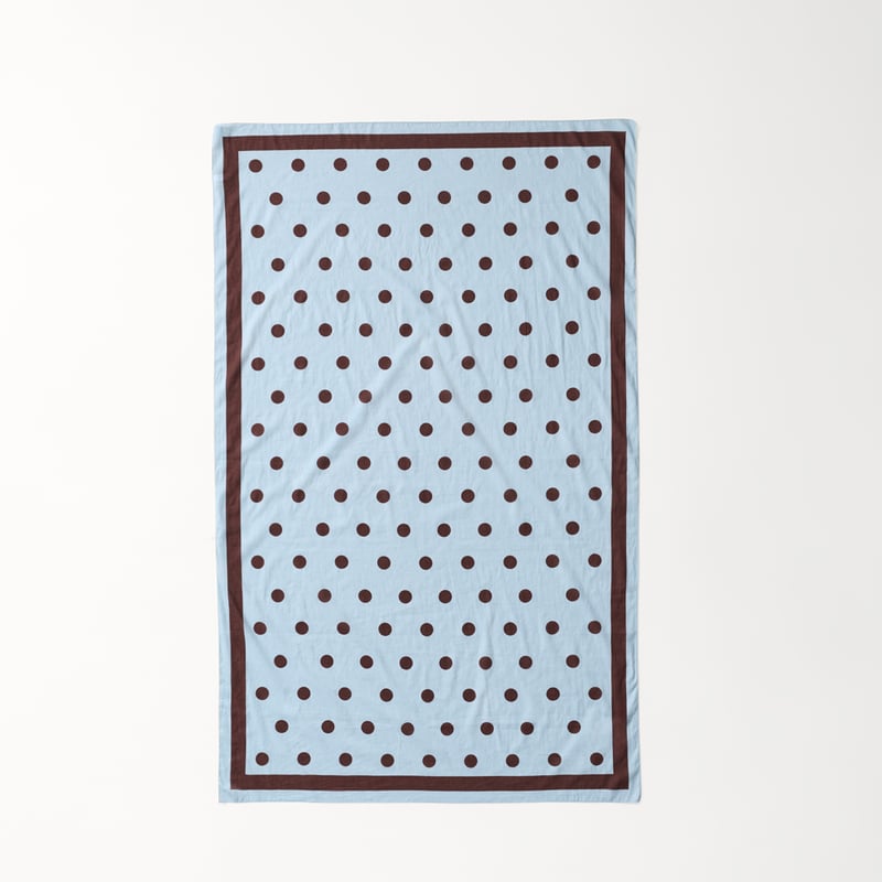 Polkadot Blue & Chocolate Beach Sarong