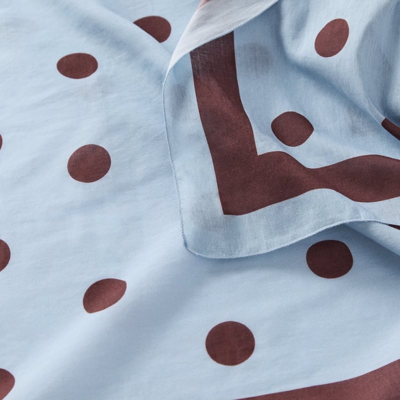 Polkadot Blue & Chocolate Beach Sarong