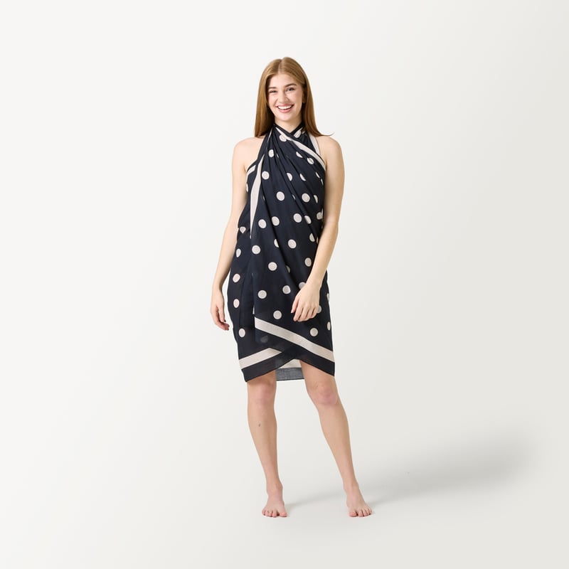 Black & Beach Polkadot Sarong