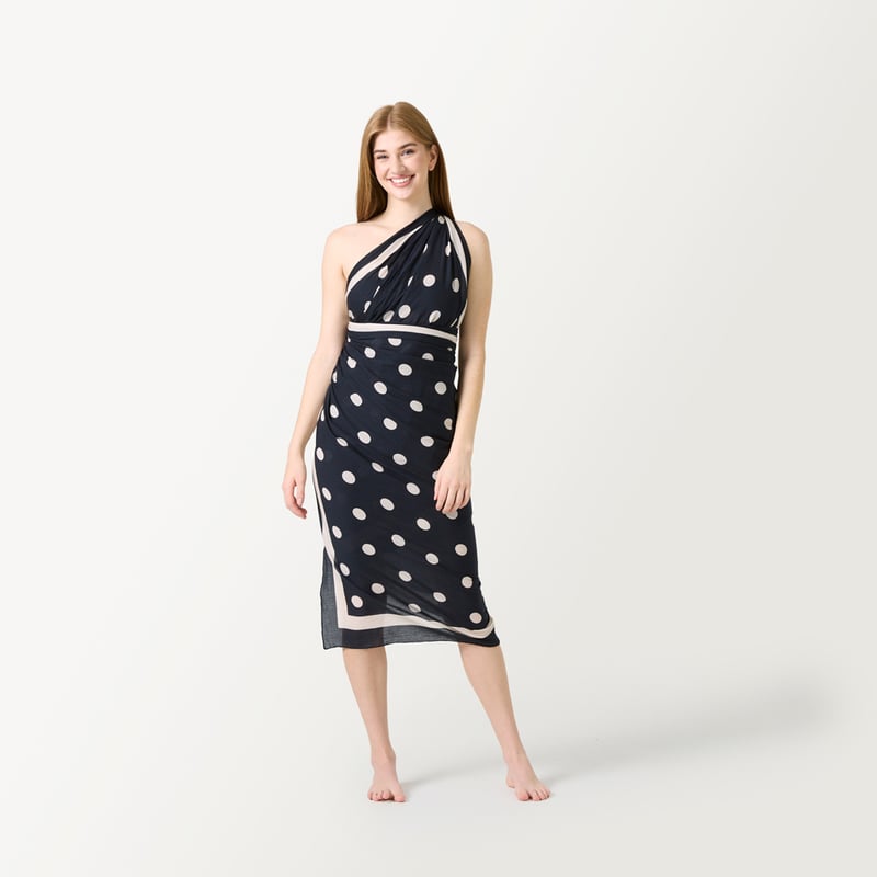 Black & Beach Polkadot Sarong