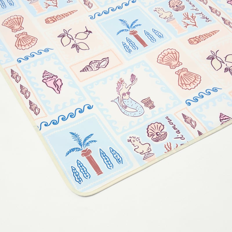 Nerida Blue & Pink Picnic Rug
