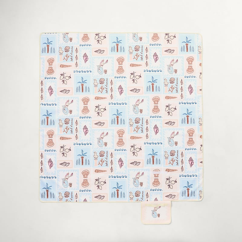 Nerida Blue & Pink Picnic Rug