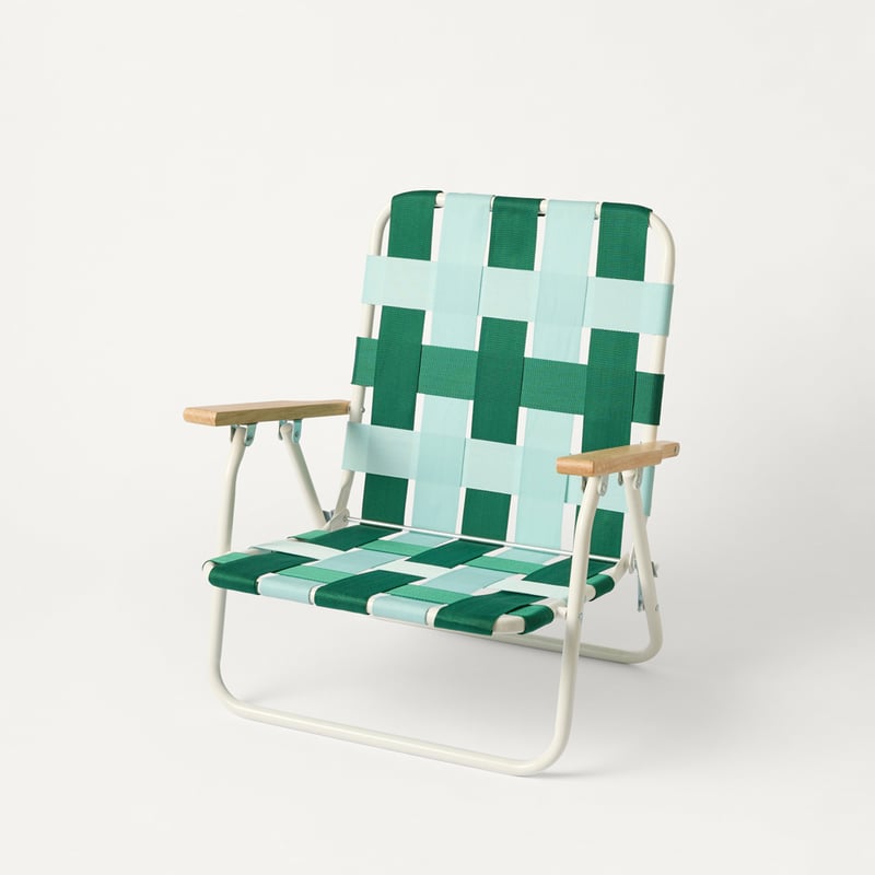 Beach Green & Aqua Woven Strap Chair
