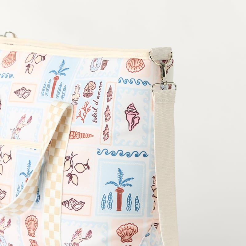 Nerida Blue & Pink Large Beach Cooler Bag