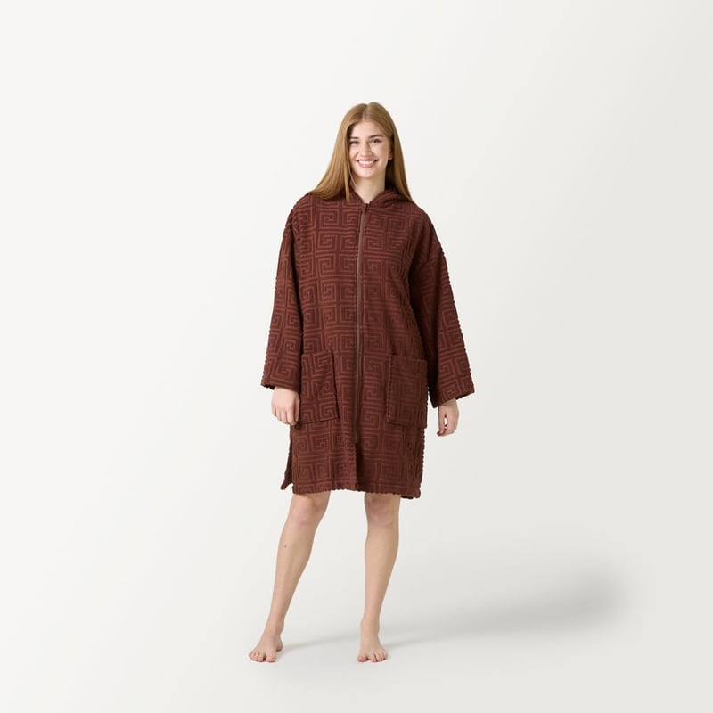 Trinity Chocolate Hooded Beach Zip Up