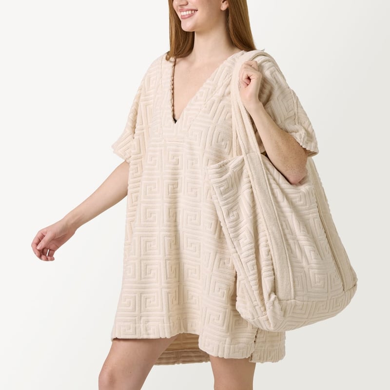 Trinity Egret Terry Textured Beach Tote