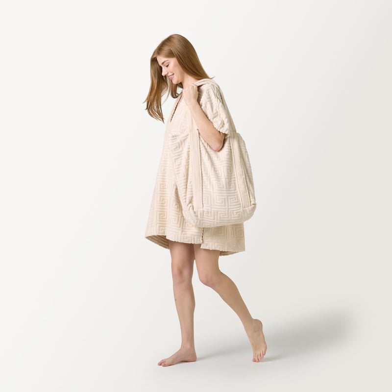 Trinity Egret Terry Textured Beach Tote