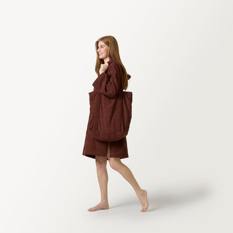 Trinity Chocolate Terry Textured Beach Tote