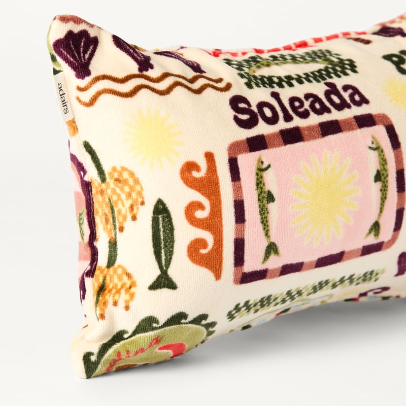 Inflatable Green & Burgundy Sardinia Beach Pillow 