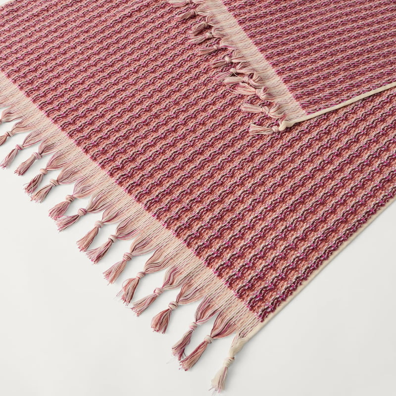 Iluka Pink & Multi European Turkish Cotton Beach Towel