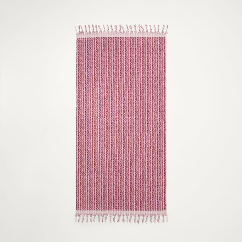 Iluka Pink & Multi European Turkish Cotton Beach Towel