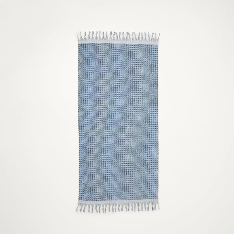 Iluka Blue & Multi European Turkish Cotton Beach Towel