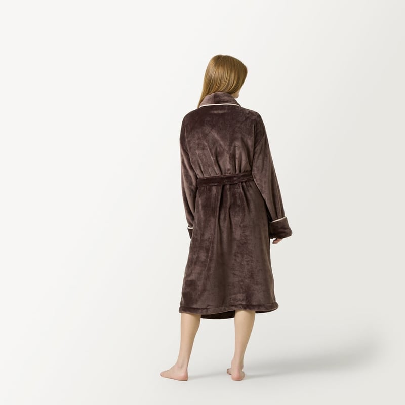 Ultra Soft Chocolate Piped Robe