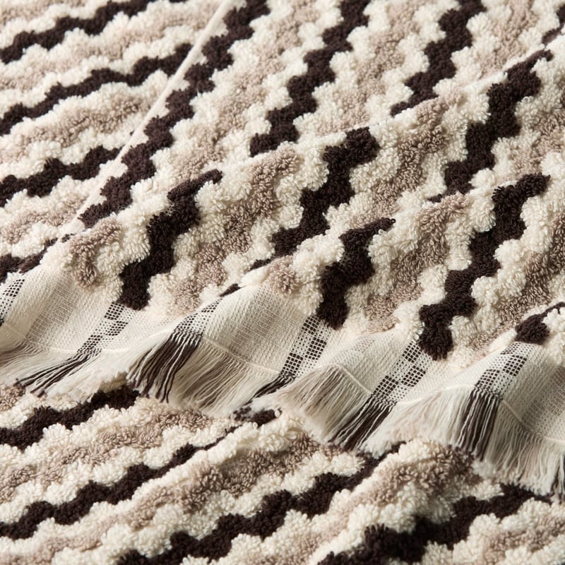 European Luella Turkish Cotton Chocolate & Mushroom Towel