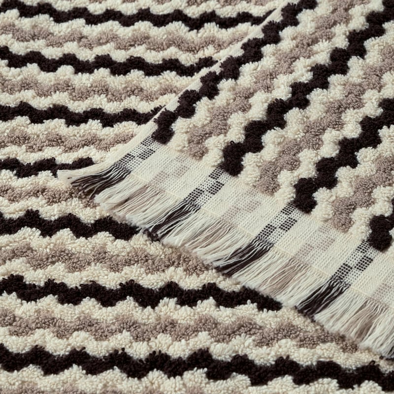 European Luella Turkish Cotton Chocolate & Mushroom Towel