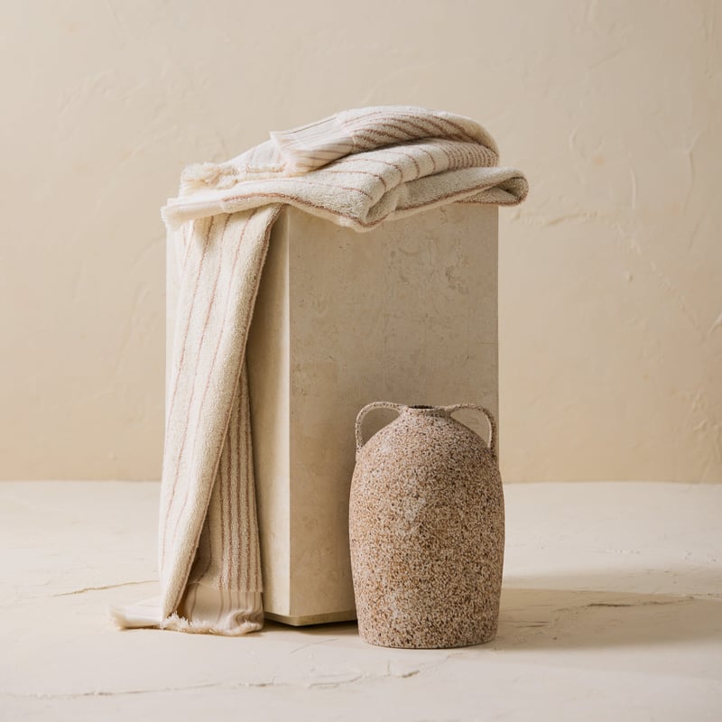 European Gabriella Turkish Cotton Natural & Sandalwood Towel 
