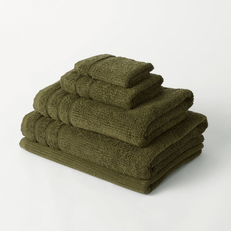 Flinders Dark Olive Towel Range