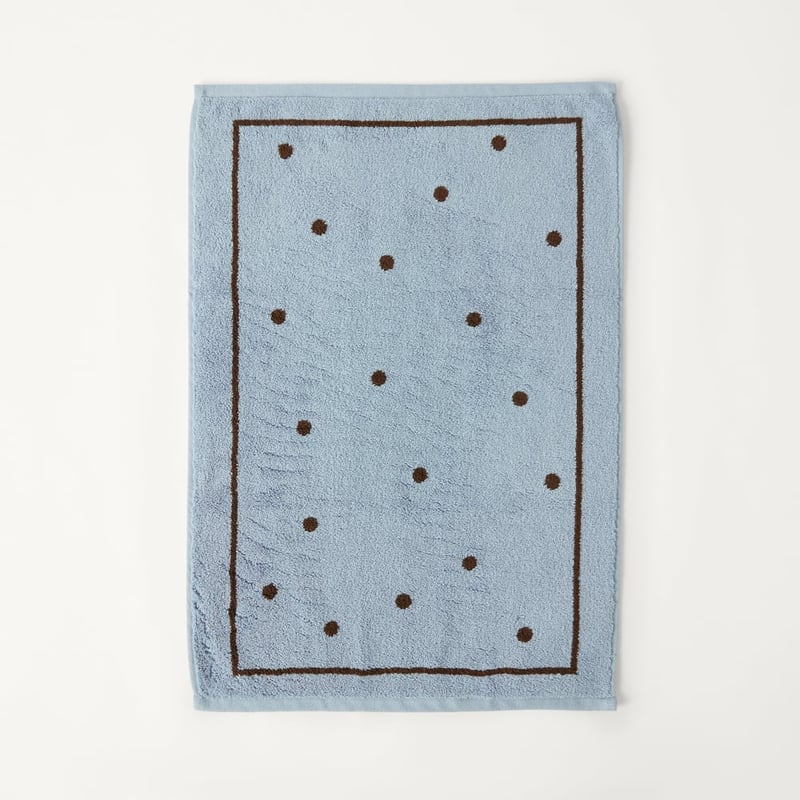 Odette Blue & Chocolate Spot Towel Range