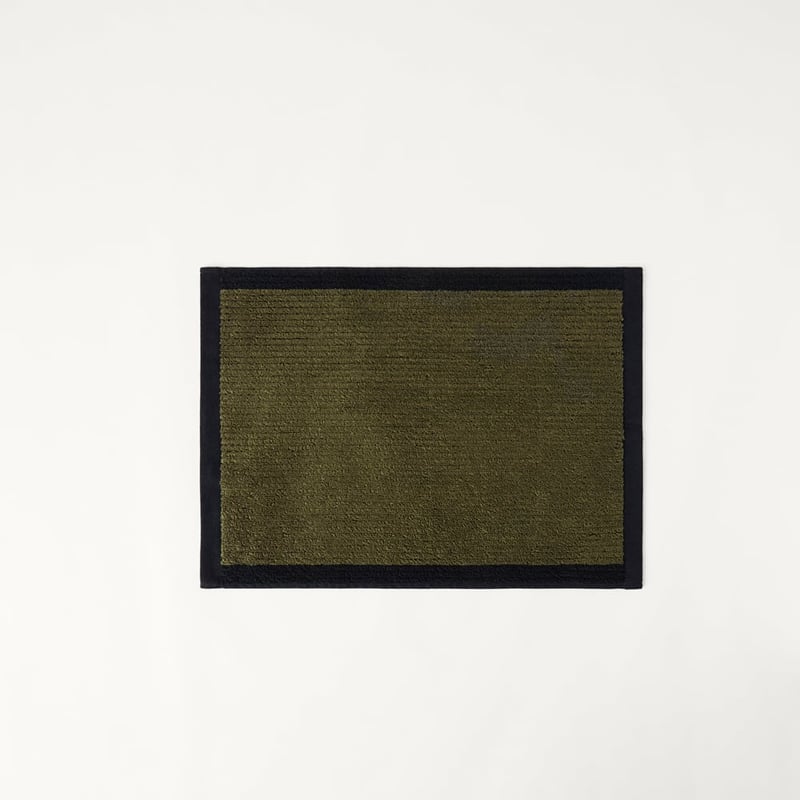 Brigette Dark Olive & Black Border Towel Range