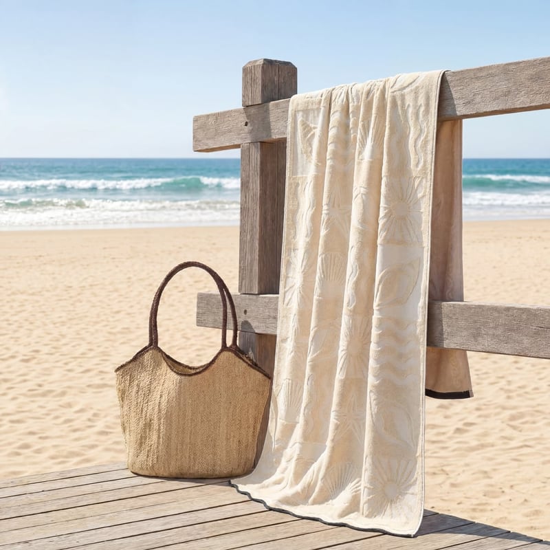 Terry Egret Airlie Textured Beach Towel