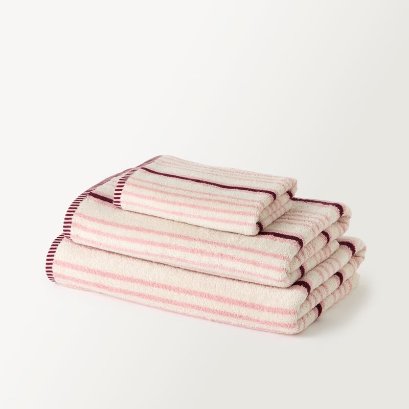 Layton Pink & Beach Stripe Towel Range