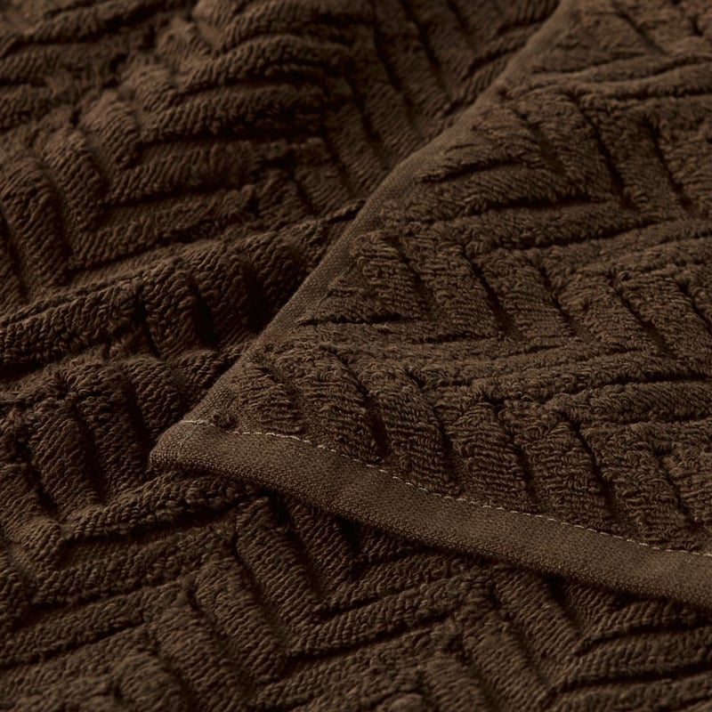 Mimosa Chocolate Textured Towel Range