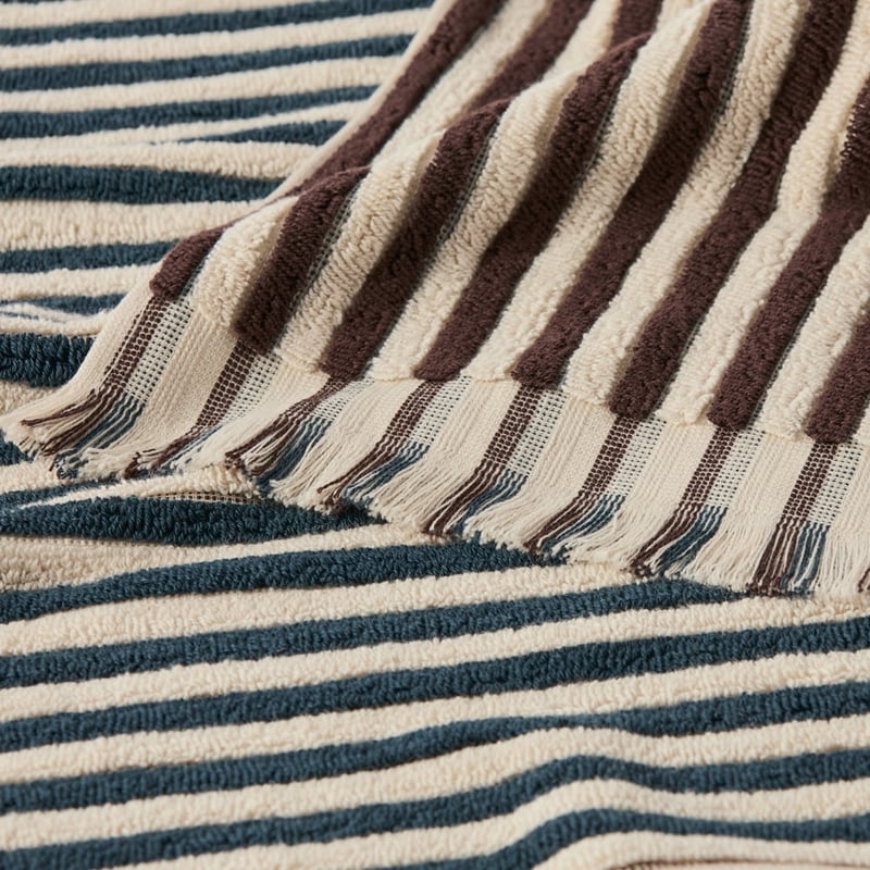 European Sophia Chocolate & Deep Sea Turkish Cotton Towel Range