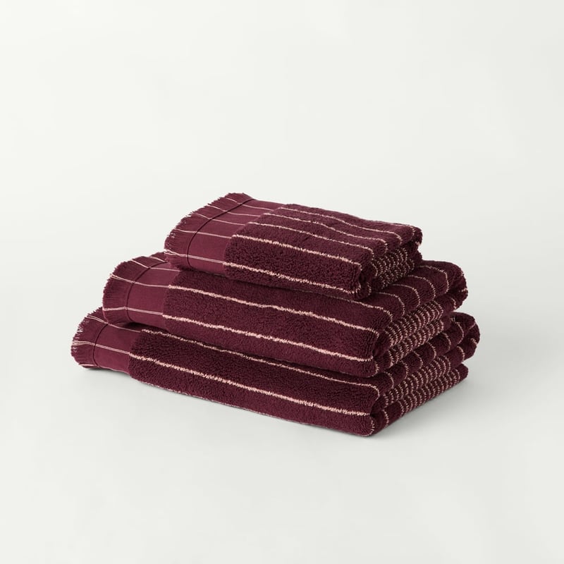 European Gabriella Windsor Wine & Misty Rose Turkish Cotton Towel Range