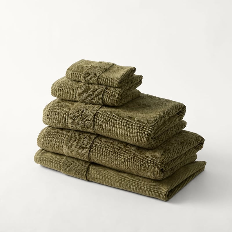 European Peninsula Dark Olive Turkish Cotton Towel Range