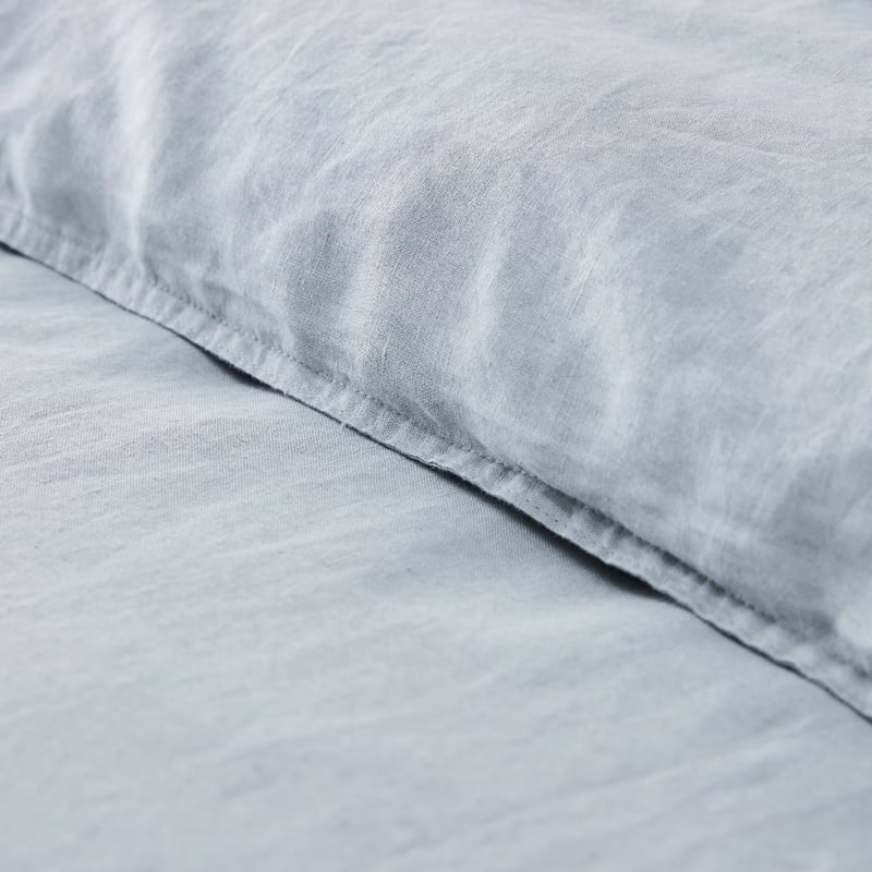 Vintage Washed Linen Dusty Blue Quilt Cover Separates