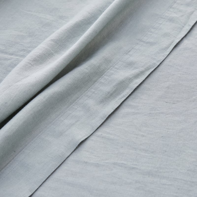 Vintage Washed Linen Dusty Blue Sheet Separates