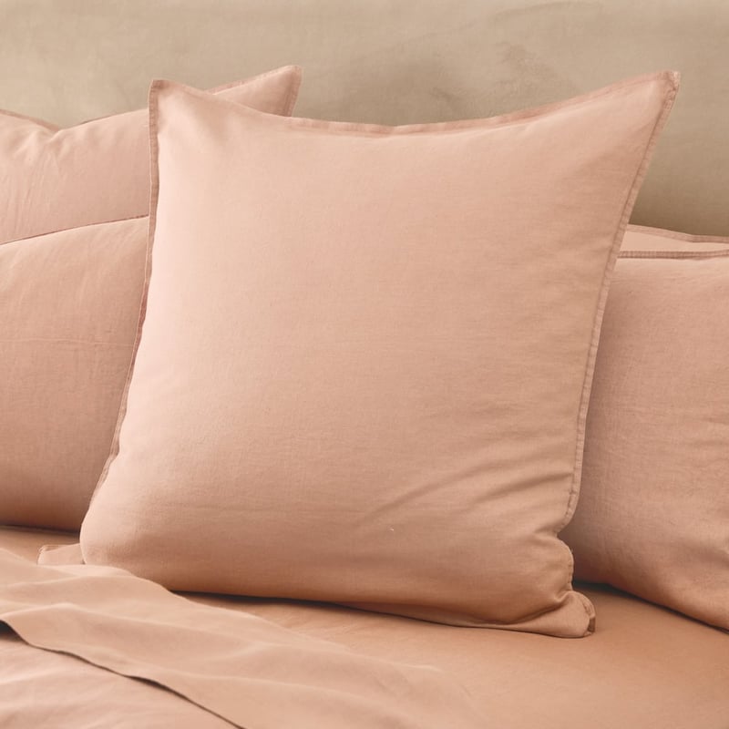 Vintage Washed Linen Nude Pink Pillowcase