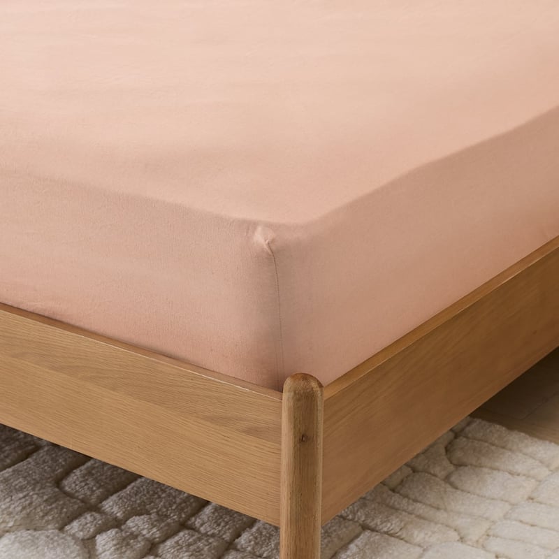 Vintage Washed Linen Nude Pink Sheet Set