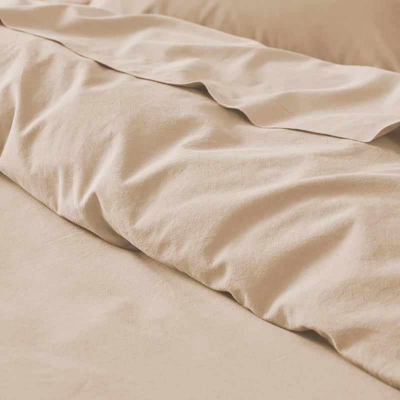 Stonewashed Cotton Sand Quilt Cover Separates