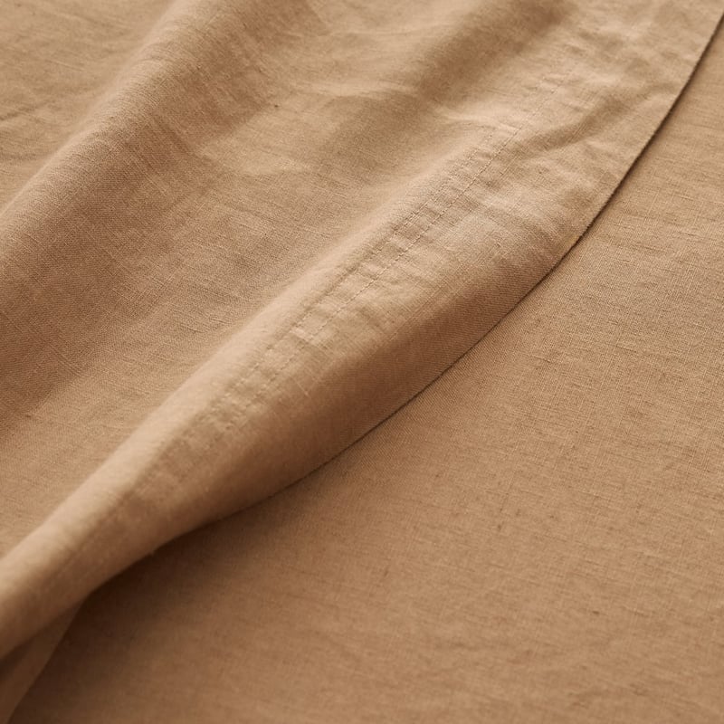 Vintage Washed Linen Hazelnut Sheet Set