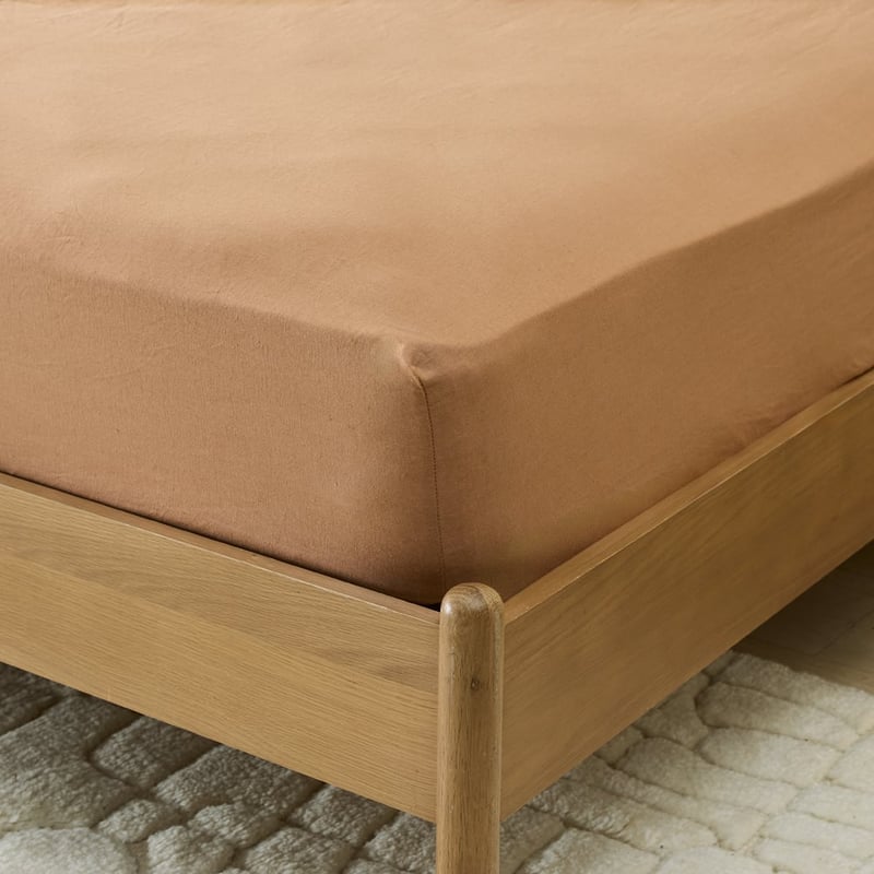 Vintage Washed Linen Hazelnut Sheet Set