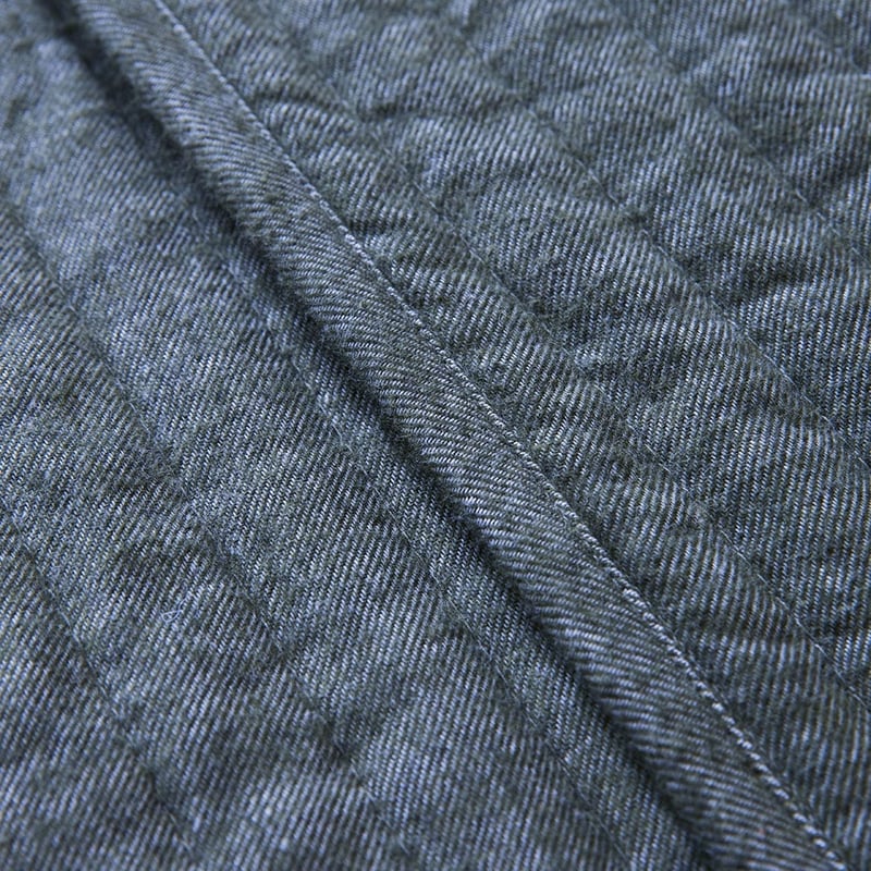 Melange Navy Flannel Quilted Pillowcases 