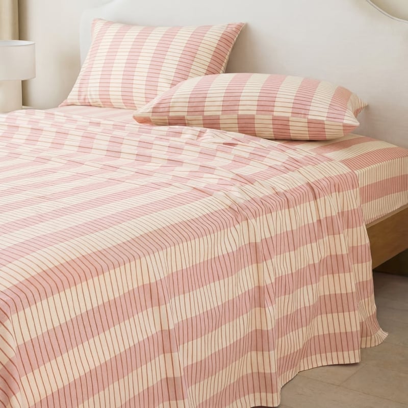 Elliot Rose Stripe Flannel Sheet Separates