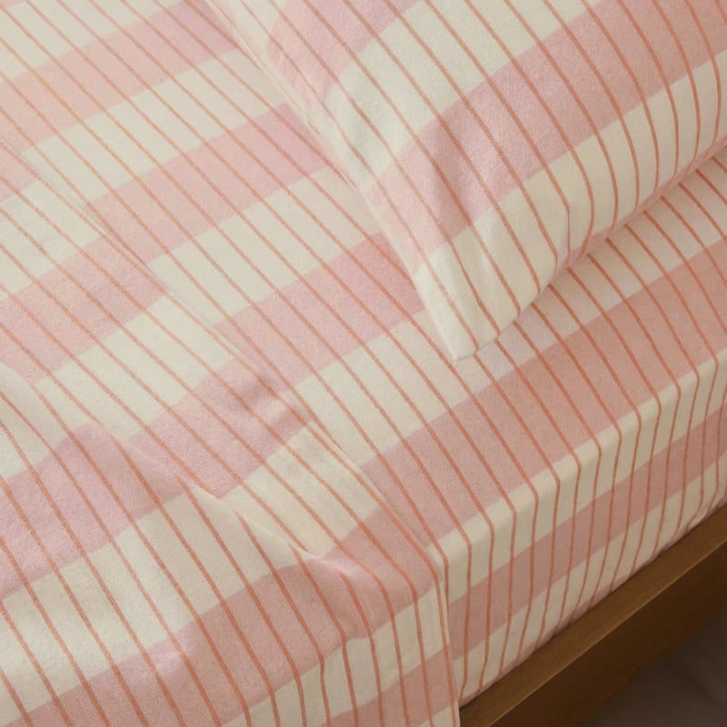 Elliot Rose Stripe Flannel Sheet Separates