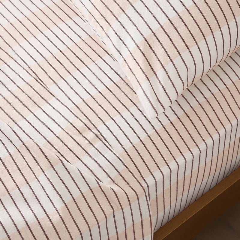 Elliot Pebble Stripe Flannel Sheet Separates