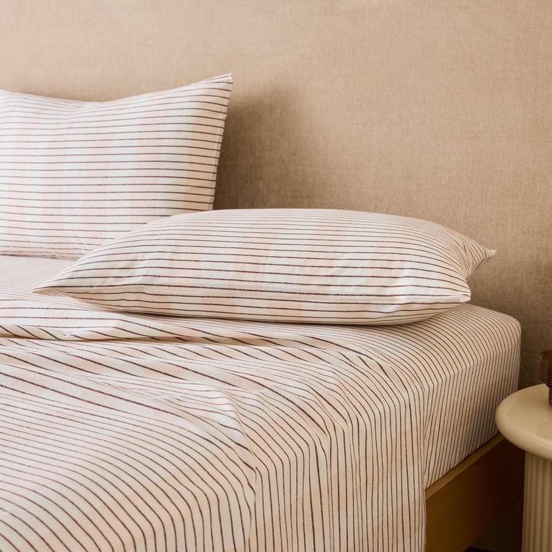 Elliot Pebble Stripe Flannel Sheet Separates